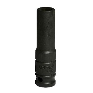 URREA 1/2" Drive Black Deep Impact Socket, 6 Point 8 mm 