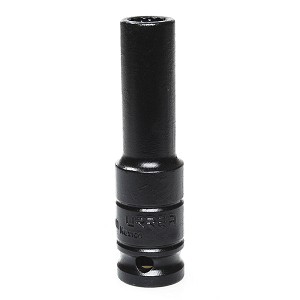 URREA 1/2" Drive Black Deep Impact Socket, 12 Point 13 mm 