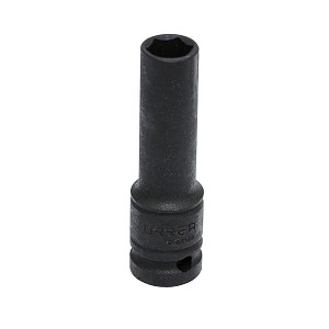 URREA 1/2" Drive Black Deep Impact Socket, 6 Point 7/16" 