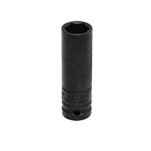 URREA 1/2" Drive Black Deep Impact Socket, 6 Point 11/16" 