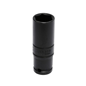 URREA 1/2" Drive Black Deep Impact Socket, 6 Point 22 mm 