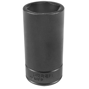 URREA 1/2" Drive Black Deep Impact Socket, 6 Point 1-1/16" 