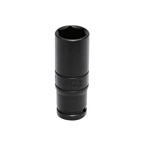 URREA 1/2" Drive Black Deep Impact Socket, 6 Point 1-1/4" 