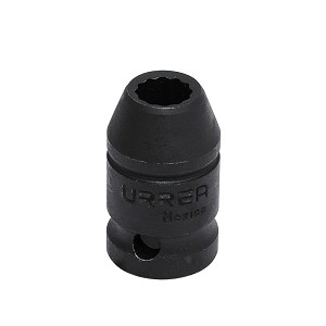 URREA 1/2" Drive Black Standard Impact Socket, 12 Point 7/16" 