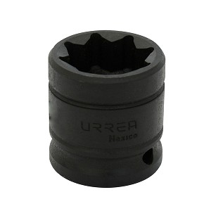 URREA 1/2" Drive Black Standard Impact Socket 8 Point 11/16" 