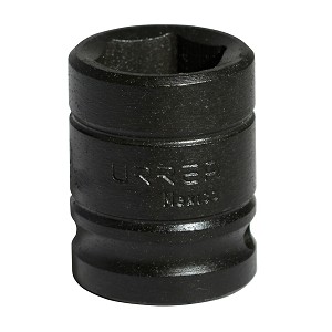 URREA 1/2" Drive Black Standard Impact Socket, 6 Point 33 mm 