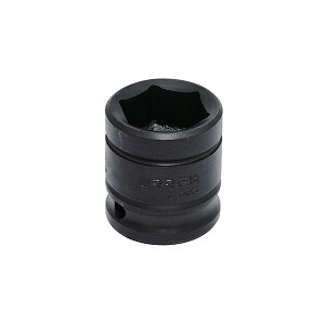 URREA 1/2" Drive Black Standard Impact Socket, 6 Point 1-1/4" 