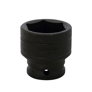 URREA 1/2" Drive Black Standard Impact Socket, 6 Point 1-7/16" 
