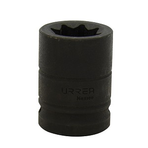 URREA 3/4" Drive Black Standard Impact Socket 8 Point 1" 