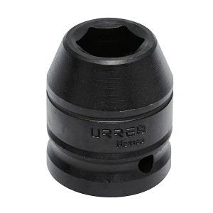 URREA 3/4" Drive Black Standard Impact Socket, 6 Point 17 mm 