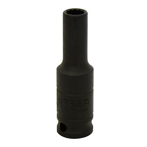 URREA 3/8" Drive Black Deep Impact Socket, 12 Point 5/16" 