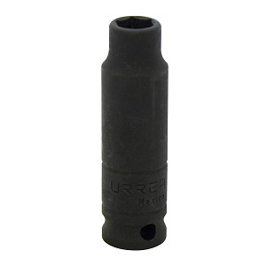 URREA 3/8" Drive Black Deep Impact Socket, 6 Point 7/16" 