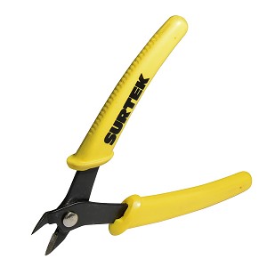 Surtek Flush cutting pliers for electronics 5" 
