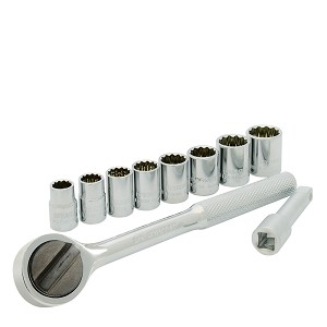 Surtek 3/8" Drive Socket etric Accessories 10 Pieces Set 