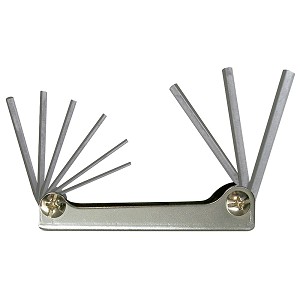 Surtek Folding He- Key Allen Wrench, set, 9 imperial pieces 