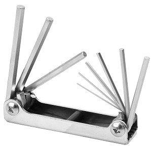 Surtek Folding He- Key Allen Wrench, set, 9 metric pieces 