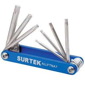 Surtek Folding Tor-® key set, 7 pieces 