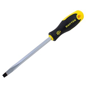 Surtek Bimaterial Screwdriver Square Shank Flat Tip 5 1 