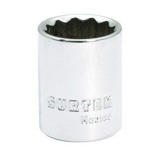 Surtek 3/8" Drive Standard Socket, 12 Point 21 mm 