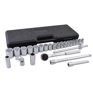 Surtek 1/2" Drive Socket 25 Piece Set And Combined Accessories 