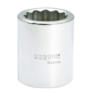 Surtek 3/4" Drive Chrome Standard Socket, 12 Point 15/16" 