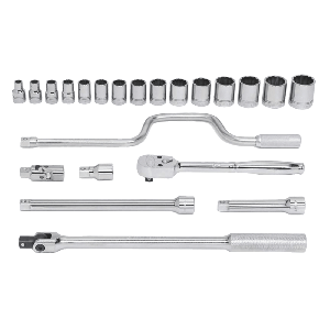 Williams 1/2" Drive Socket/Tool Set,12 Point,22 Piece MAIN 