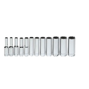 JHW30941 12 Piece 1/4" Drive Deep 12 Point Socket Set on Clip Rail MAIN 