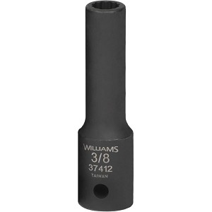 Williams 1/2" Drive Deep Impact Socket, 12-Point SAE 3/8" MAIN 