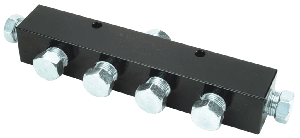 Williams 14" Manifold with 7 Ports, 10,000 psi, 3/8"-18 NPTF Ports, 1/4"-20 UNC Mounting Holes MAIN 