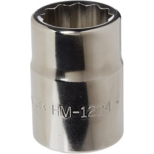 Williams 3/4" Drive Chrome Shallow Socket, 12-Point Metric 24 mm. MAIN 