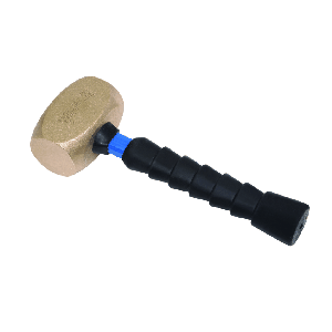Williams Non-Sparking Brass Hammer, Fiberglass Handle w/Cushion Grip, 12" Length, 2-1/2 Oz. MAIN 