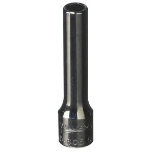 Williams 1/4" Drive Chrome Deep Socket, 6-Point Metric 6 mm MAIN 