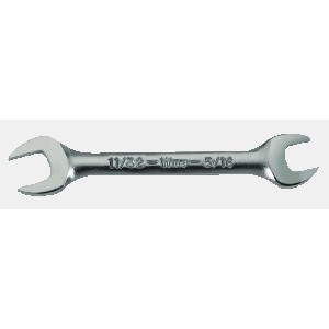 Williams Short Double Head Open End Wrench, Chrome Satin 3/16" & 7/32" 