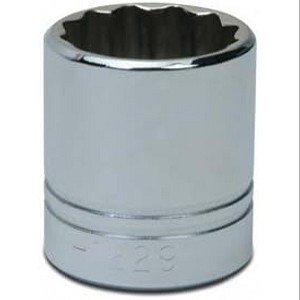 Williams 1/2" Drive Chrome Shallow Socket, 12-Point Metric 28 mm MAIN 