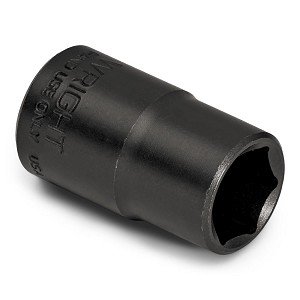 Wright Tool 3/8" Drive Black Finish Standrad Socket, 6 Point SAE 9/16" 