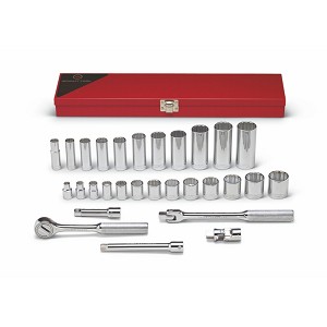 Wright Tool 3/8" Drive 29 Piece Standard and Deep Socket Set 12-Point. MAIN 