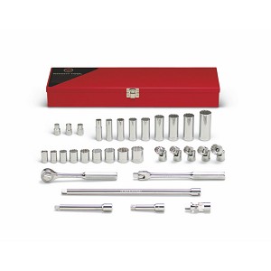 Wright Tool 3/8" Drive 32 Piece Standard And Deep Flex Socket Set. MAIN 