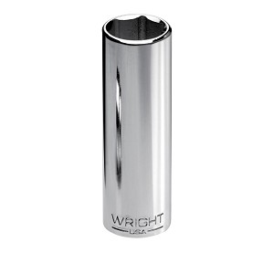 Wright Tool 3/8" Drive Chrome Deep Socket, 6 Point SAE 1" 