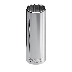 Wright Tool 3/8" Drive Chrome Deep Socket 1 Point SAE 3/8" 