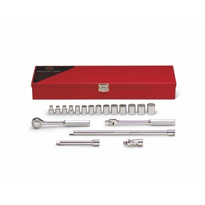 Wright Tool 3/8" Drive 19 Piece Standard Metric Socket Set, Both 6 and 12-Point. MAIN 