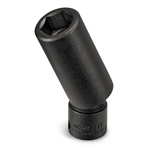 Wright Tool 3/8" Drive Black Finish Flex Deep Socket, 6 Point SAE 3/8" 