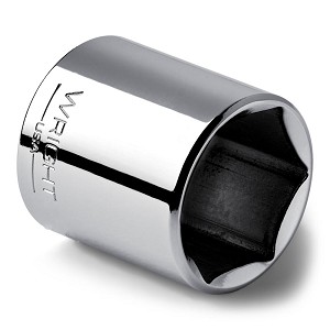 Wright Tool 1/2" Drive Chrome Standard Socket, 6 Point SAE 7/16" 