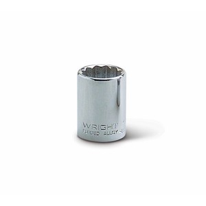 Wright Tool 1/" Drive Chrome Standard Socket 1 Point SAE 3/8" 