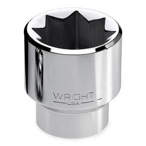 Wright Tool 1/" Drive Chrome Standard Socket 8 Point SAE 1" 