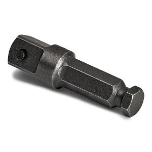 Wright Tool 1/" Drive Power Adapter Black 1/" Square Female x 7/16" Hex Male w/ Pin Lock. MAIN 
