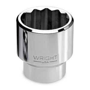 Wright Tool 3/" Drive Chrome Standard Socket, 12 Point SAE 3/" 