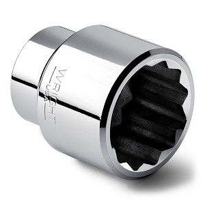 Wright Tool 1" Drive Chrome Standard Socket, 12 Point SAE 2-1/1" 