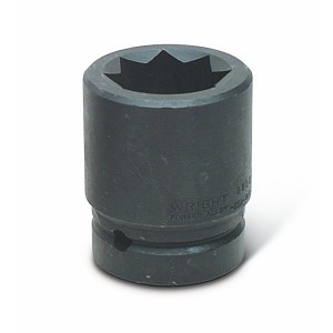 Wright Tool 1" Drive Double Square Impact Socket (Railroad), 8-Point SAE 1-3/16" 