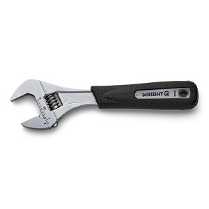 Wright Tool Cushion Grip Adjustable Wrench, Chrome " 