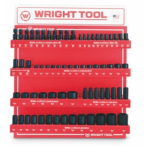 Wright Tool 4 Piece Metric 3/8" And 1/2" Drive Standard And Deep Impact Sockets. MAIN 